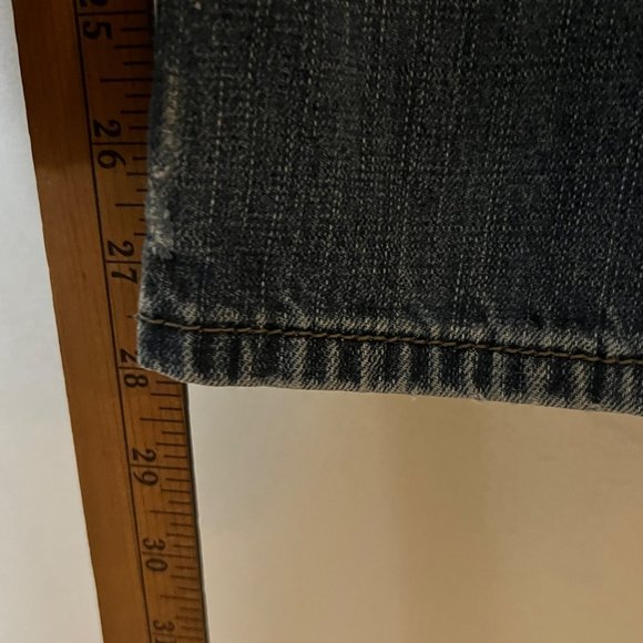 Seven7 Blue Jeans Mens 34 x 30 Straight Leg Distressed Relaxed Mid Rise - Picture 5 of 12